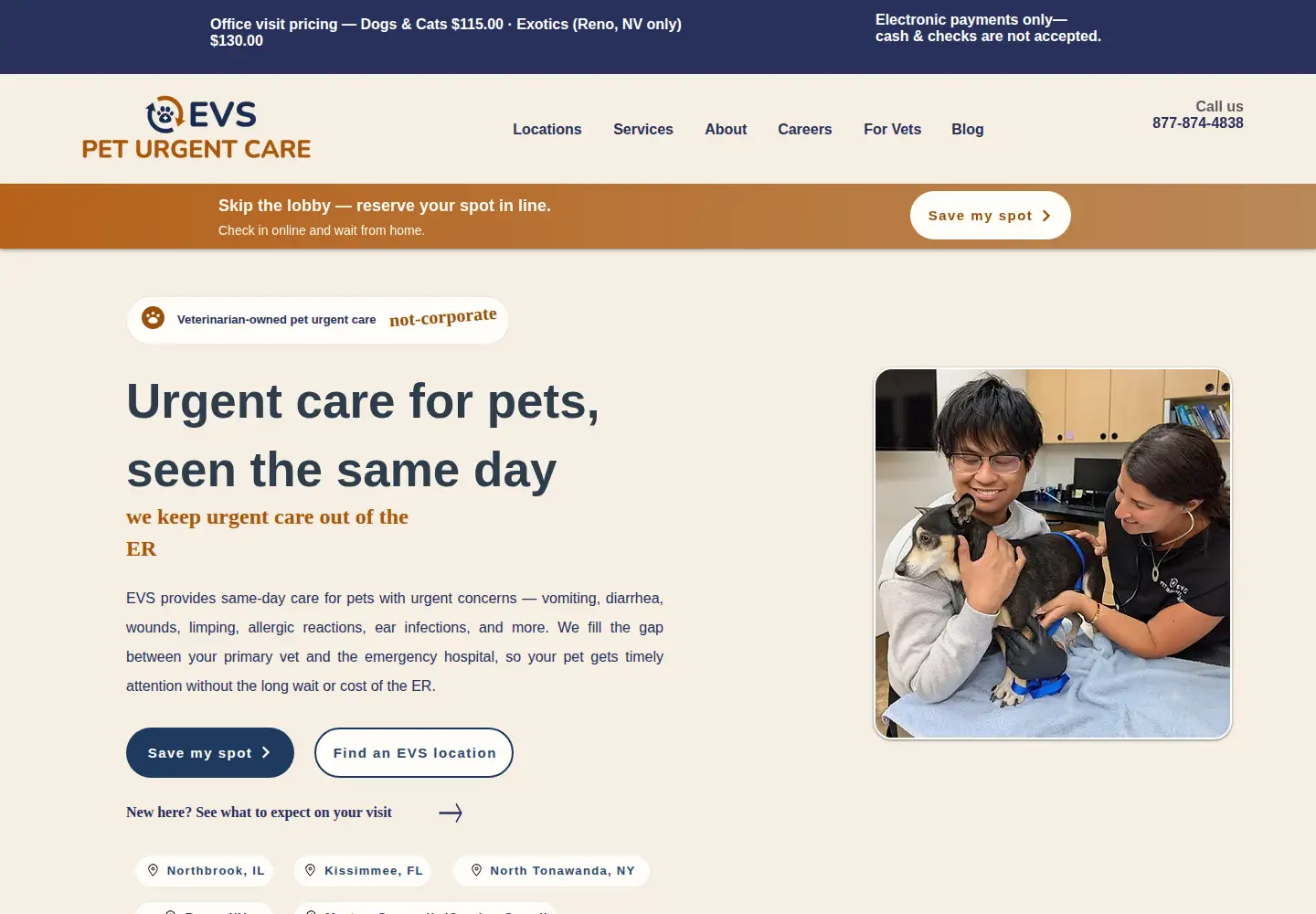 Screenshot of evs.pet