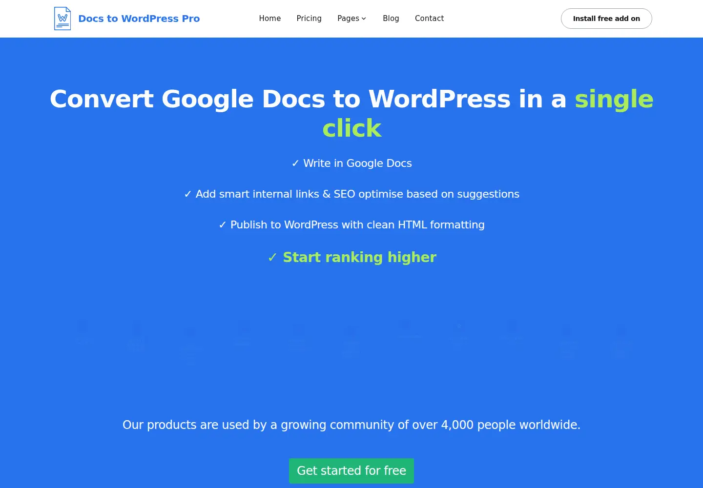 Captured homepage of docstowp.pro in the current scan