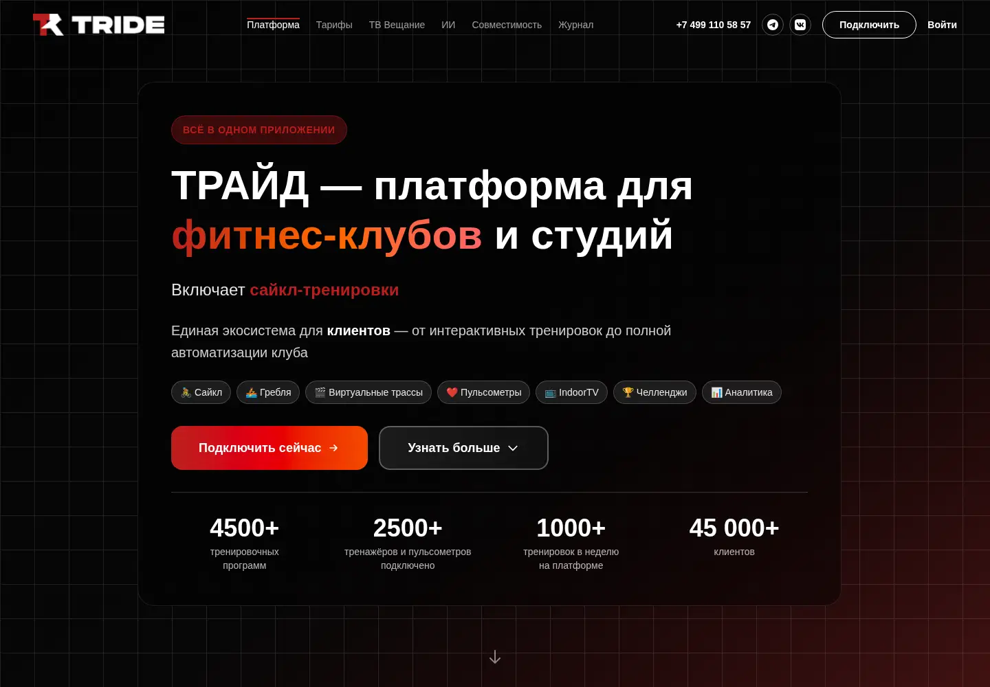 Screenshot of tride.ru