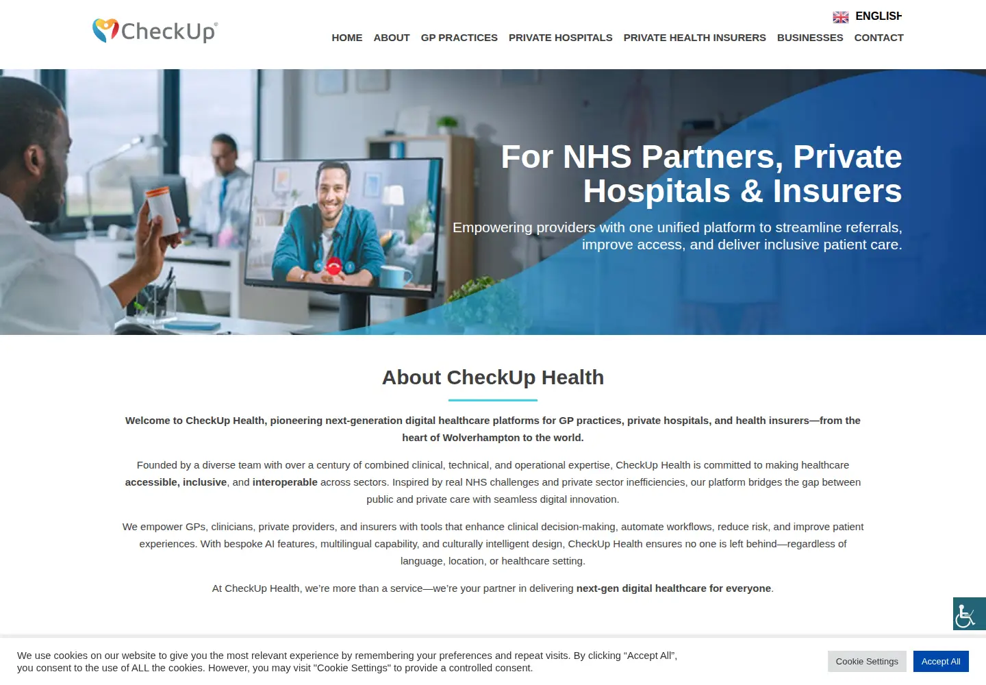 Screenshot of checkuphealth.co.uk