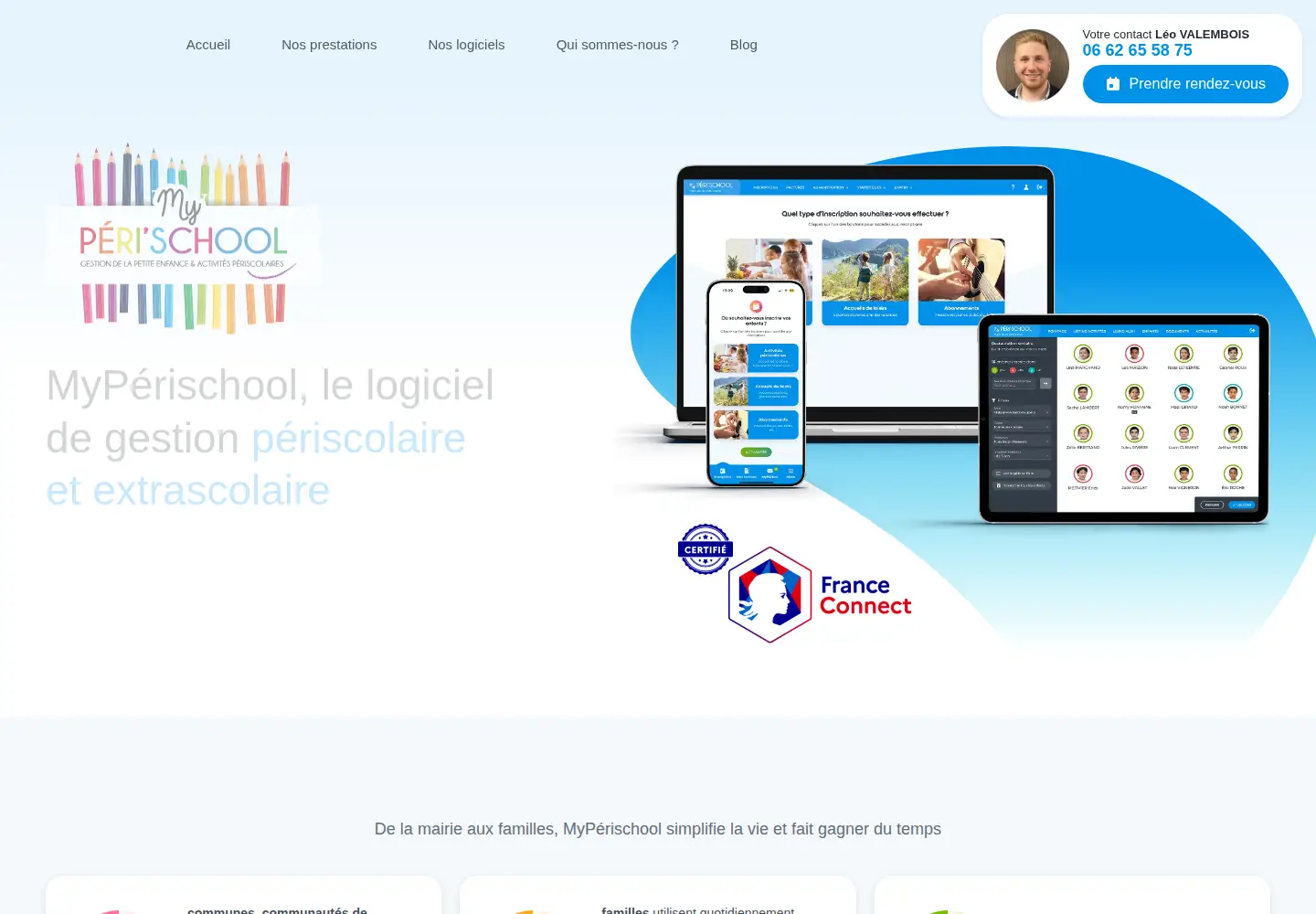 Screenshot of myperischool.fr