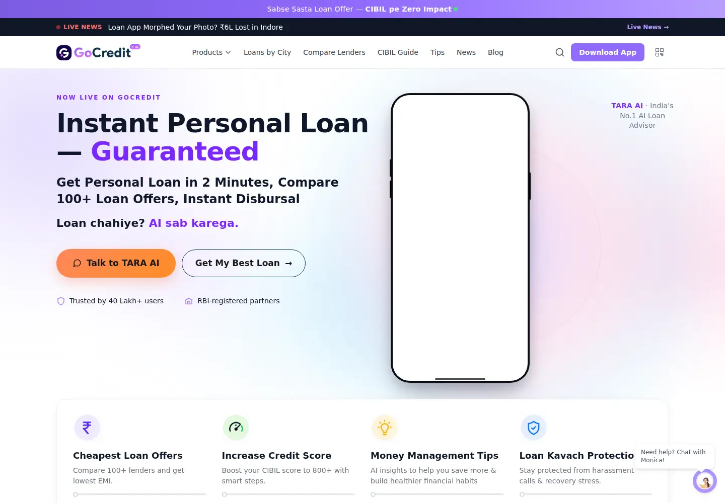 Screenshot of gocredit.money