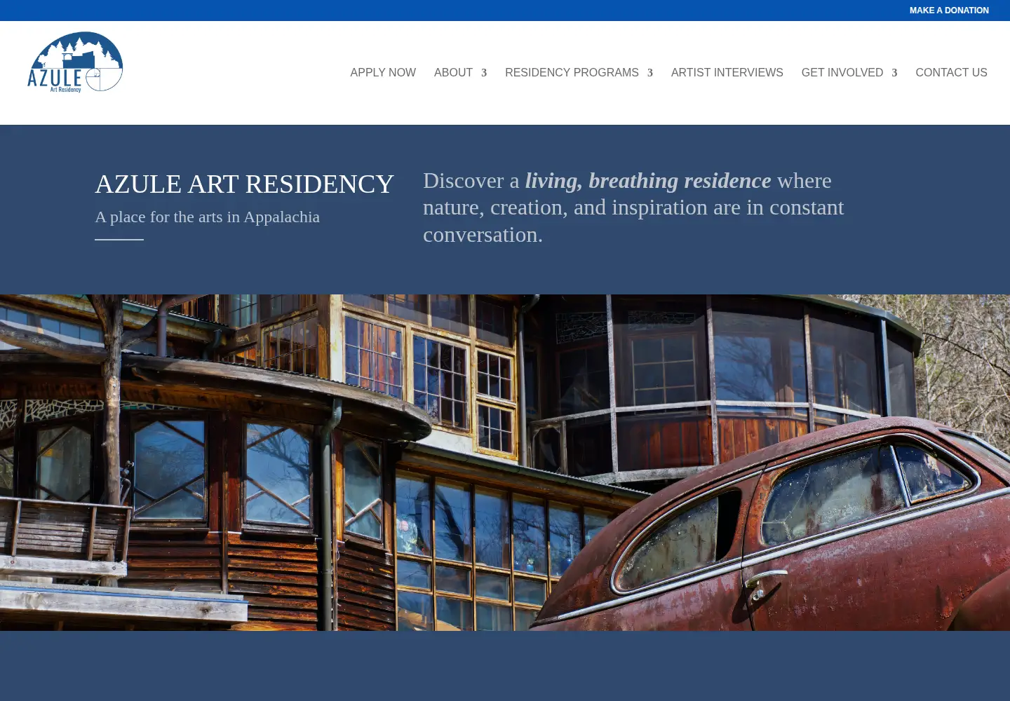 Captured homepage of azule.org in the current scan