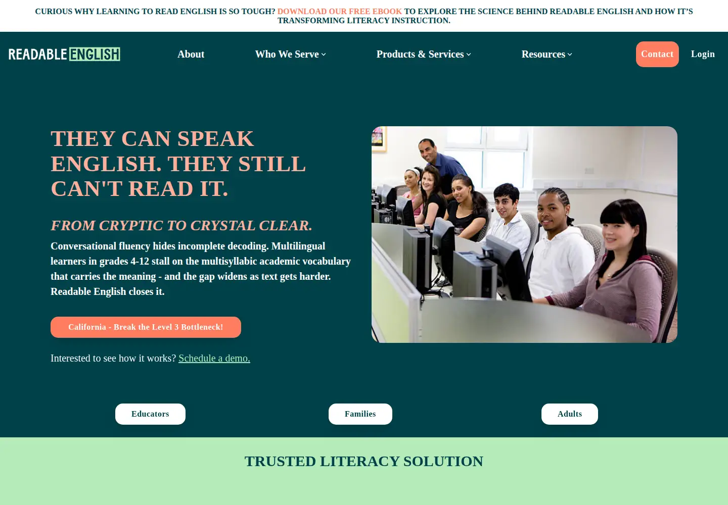 Screenshot of readablenglish.com