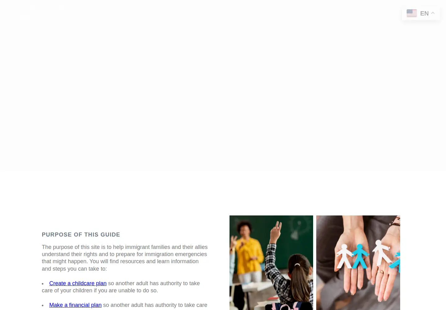 Screenshot of familiesuniteddcmetro.org