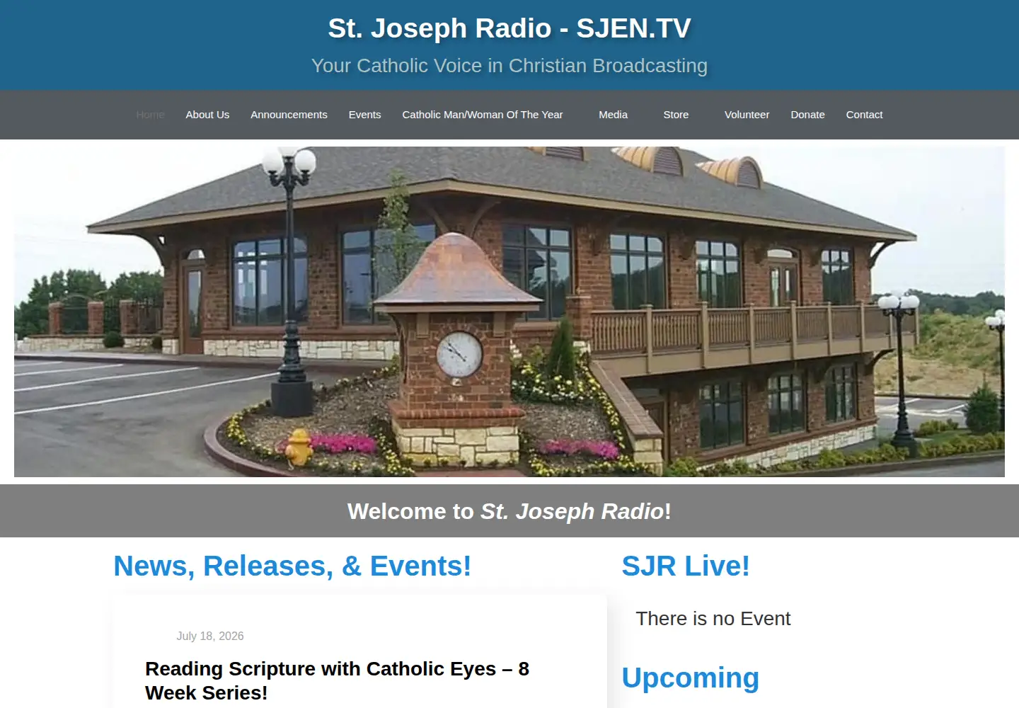 Screenshot of saintjosephradio.net
