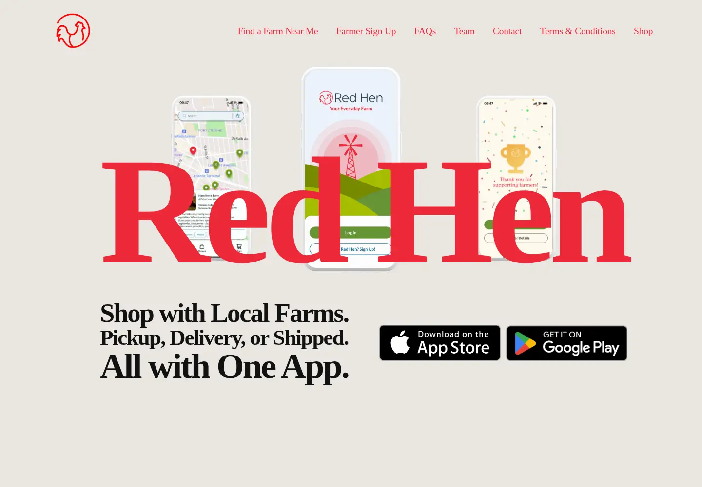Screenshot of redhenapp.com