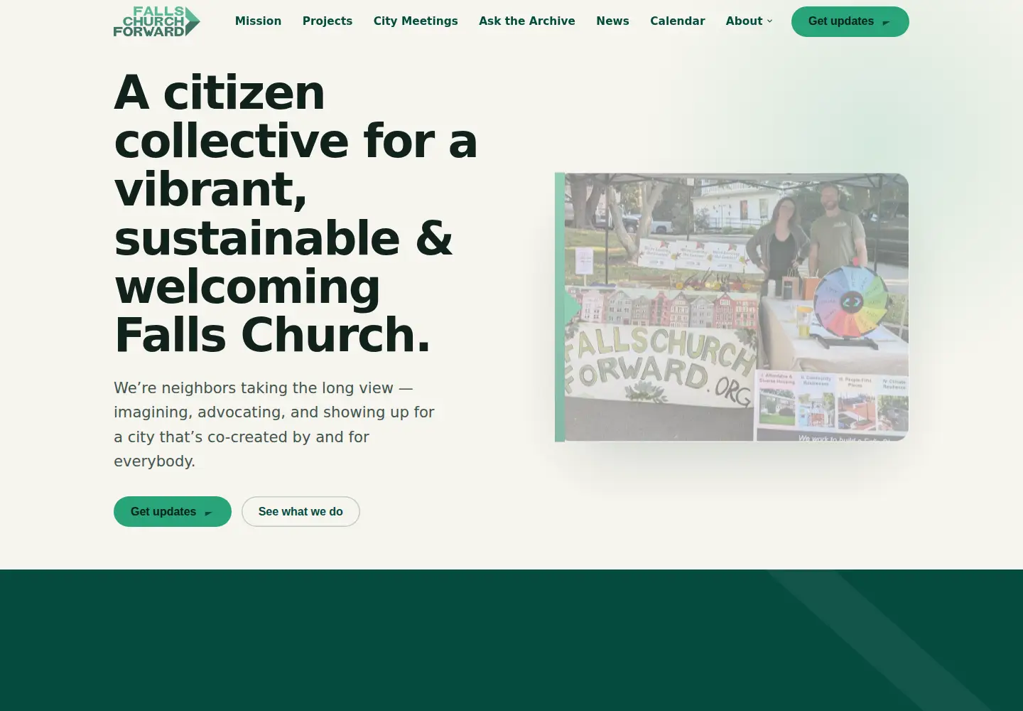 Screenshot of fallschurchforward.org