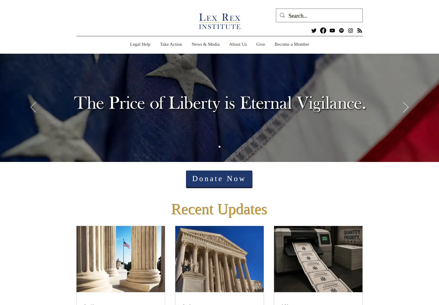 Screenshot of lexrex.org