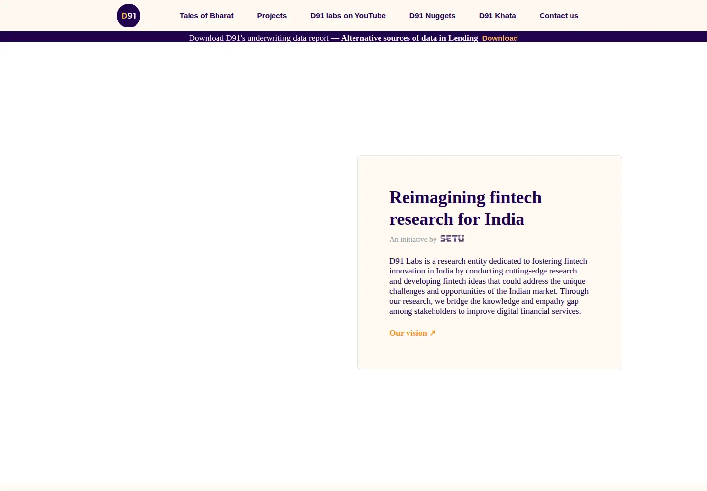 Captured homepage of d91labs.org in the current scan