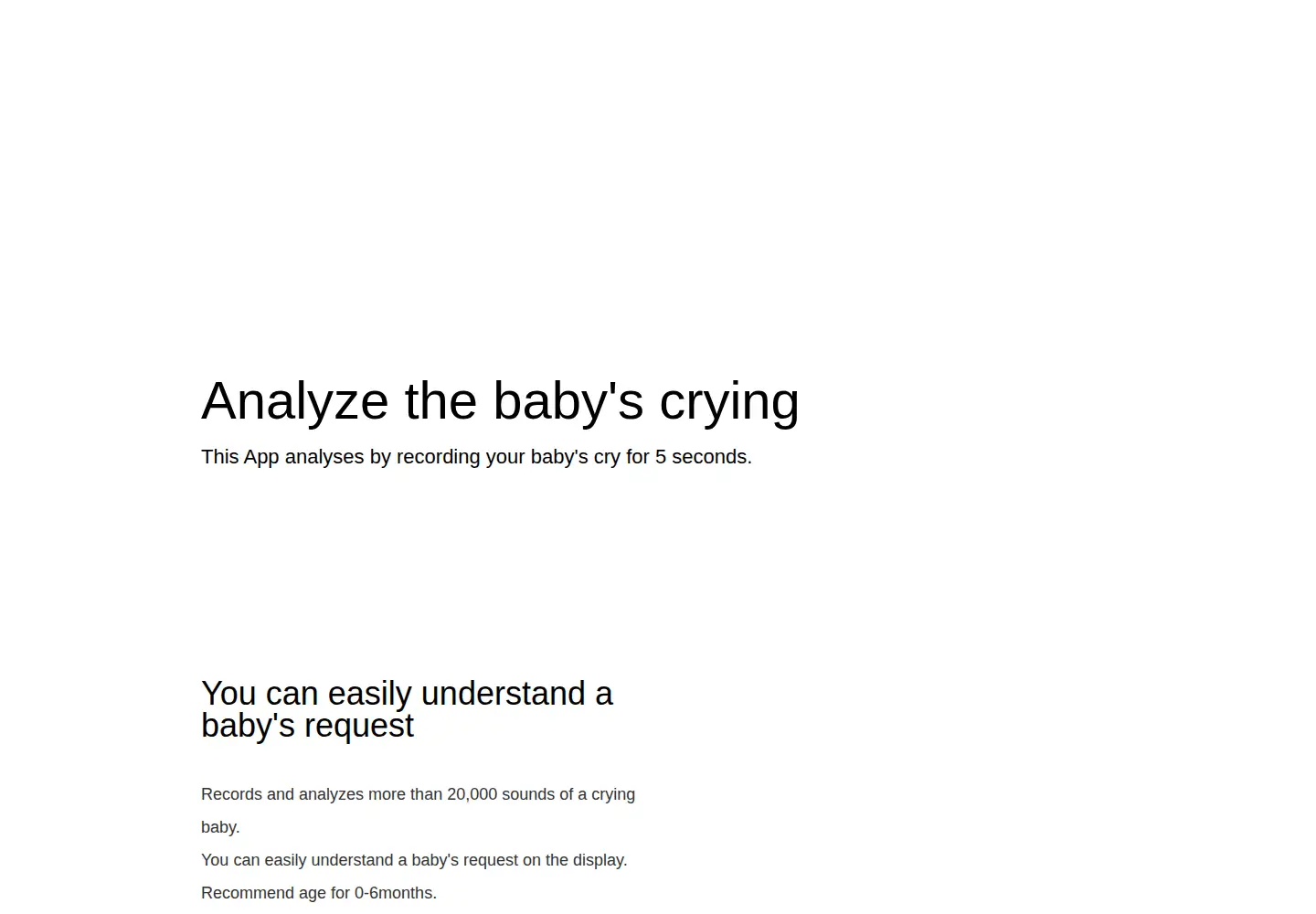 Screenshot of cry-analyzer.com