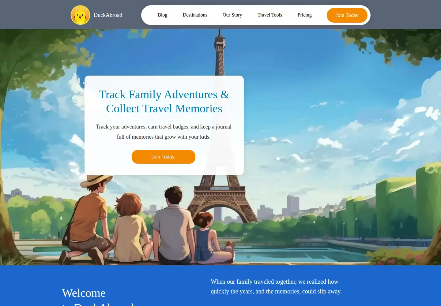 Screenshot of duckabroad.com