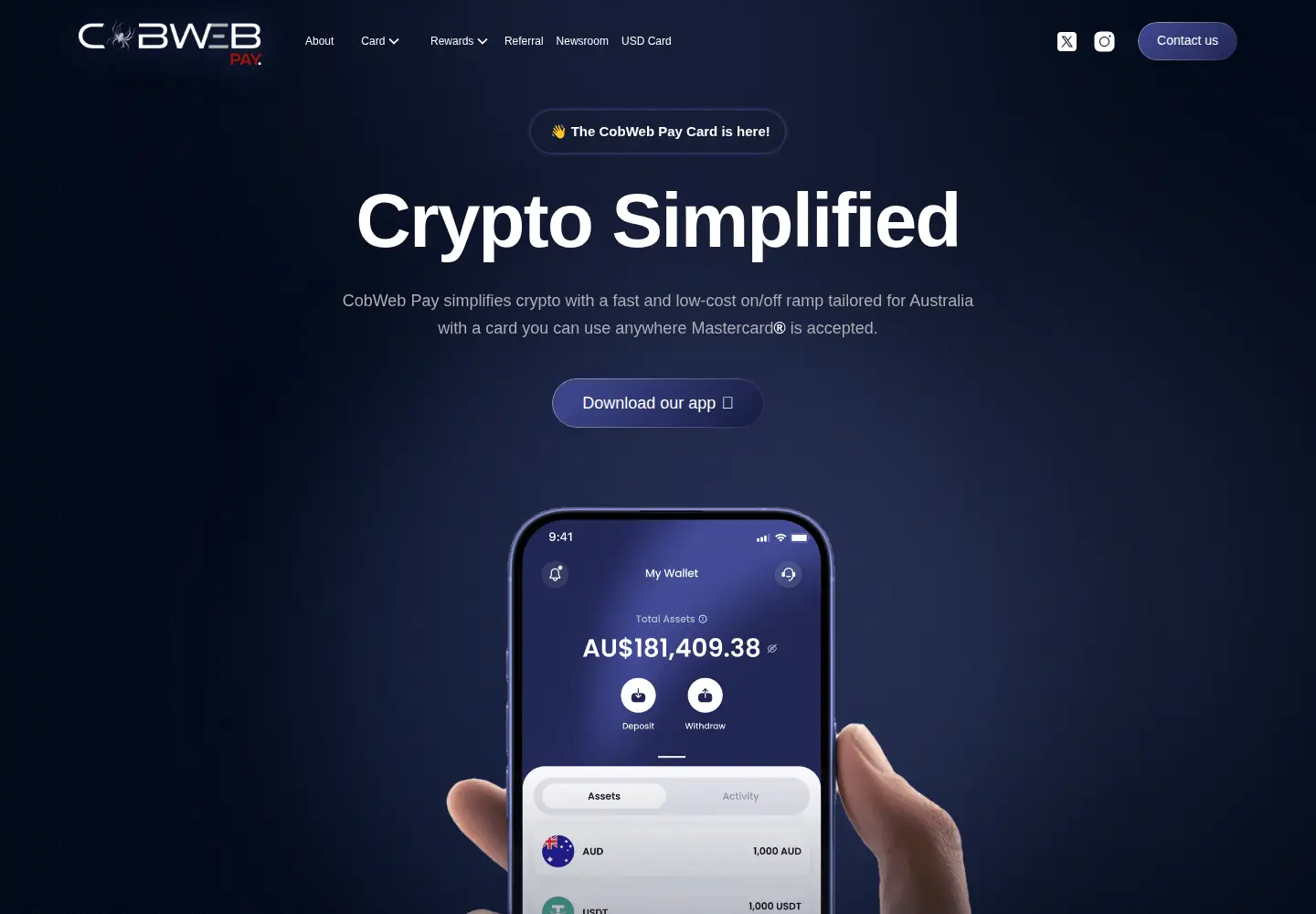 Screenshot of cobwebpay.com