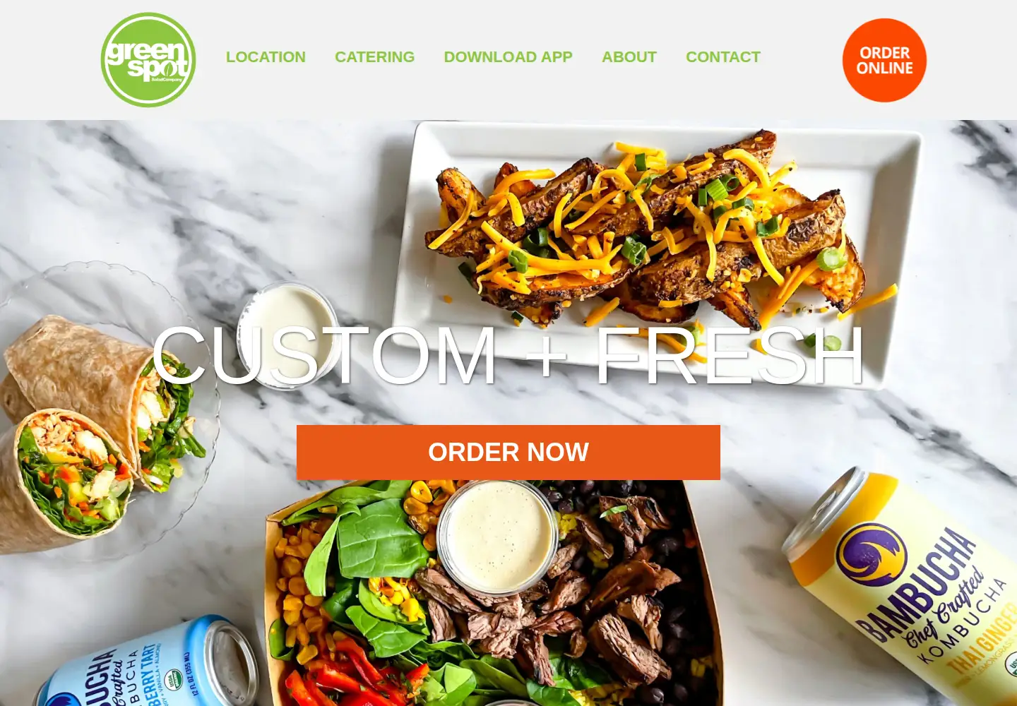 Screenshot of greenspotsalad.com