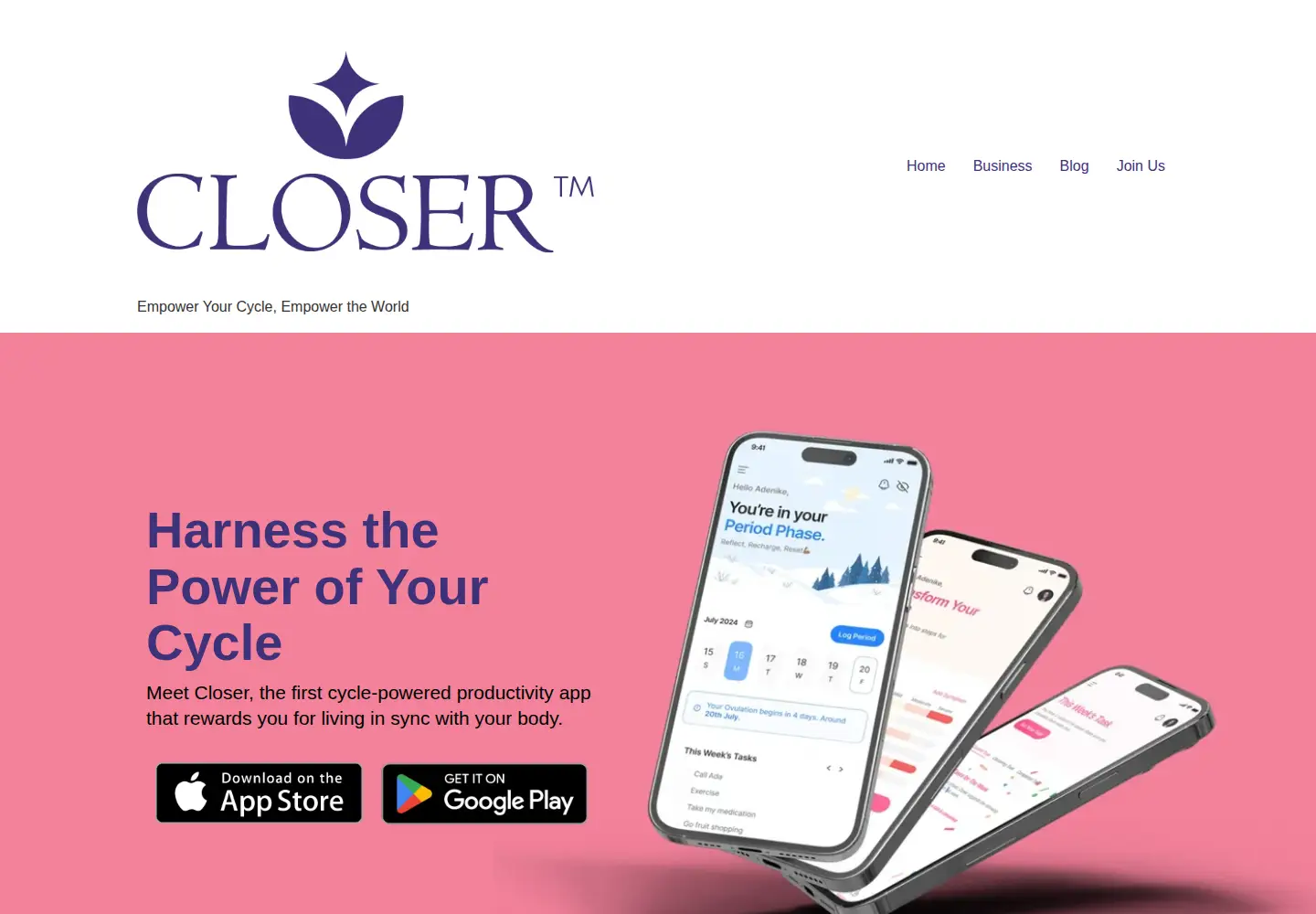 Screenshot of closer.health