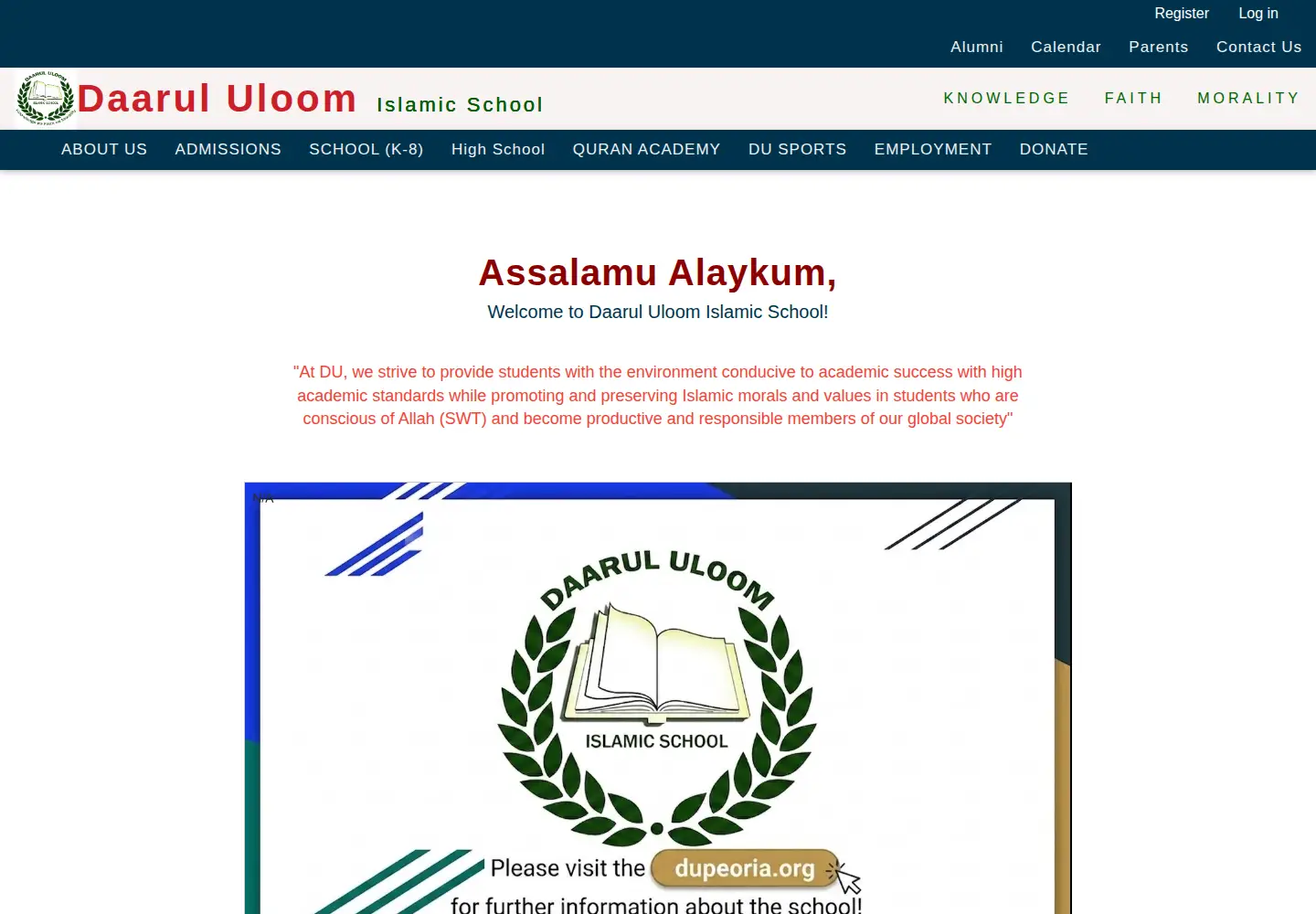 Screenshot of dupeoria.org