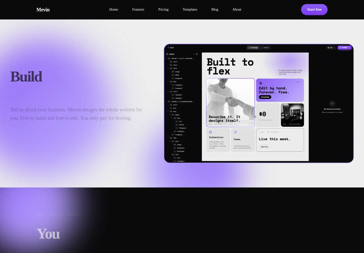 Screenshot of mevin.ai