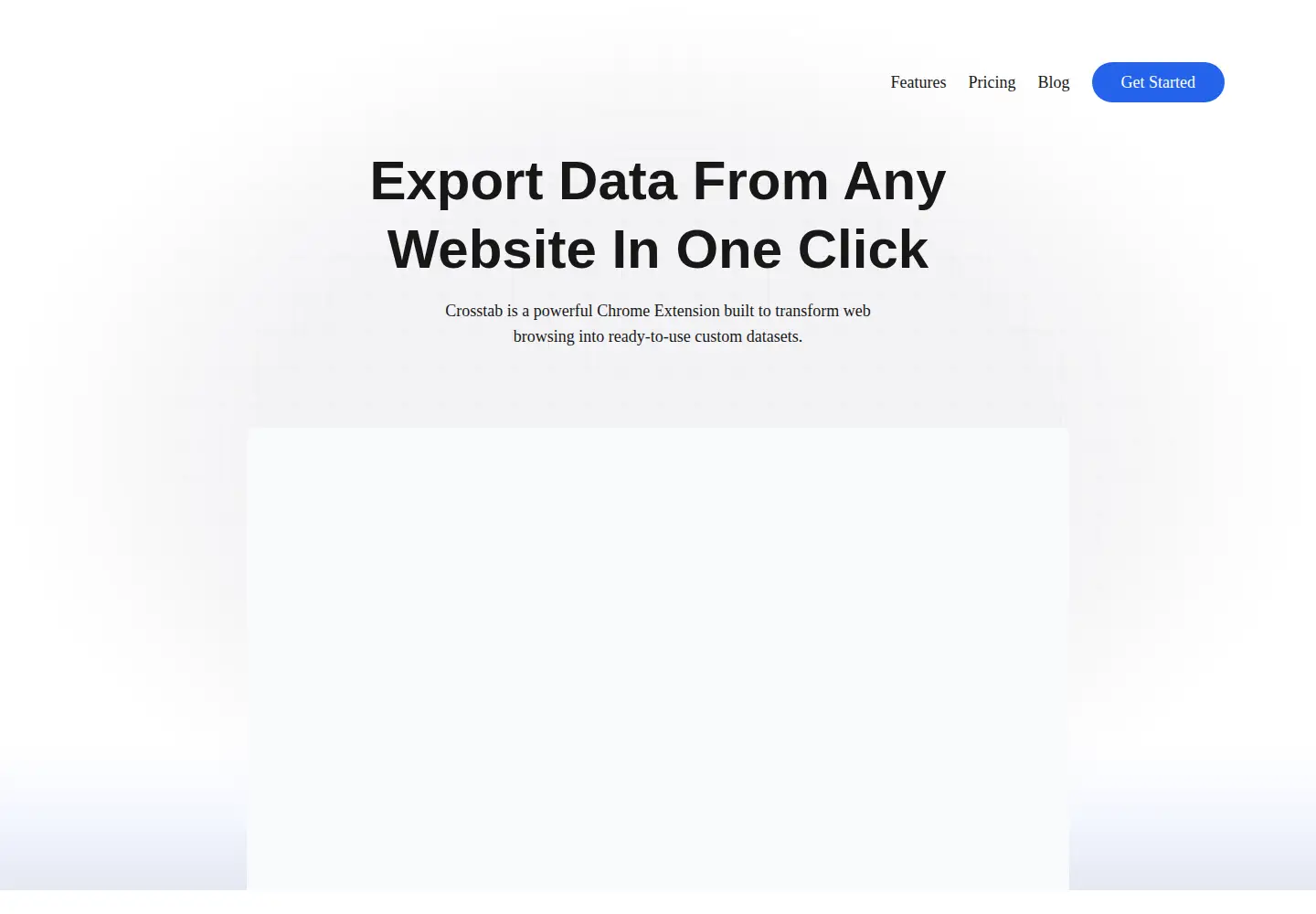 Screenshot of getcrosstab.com