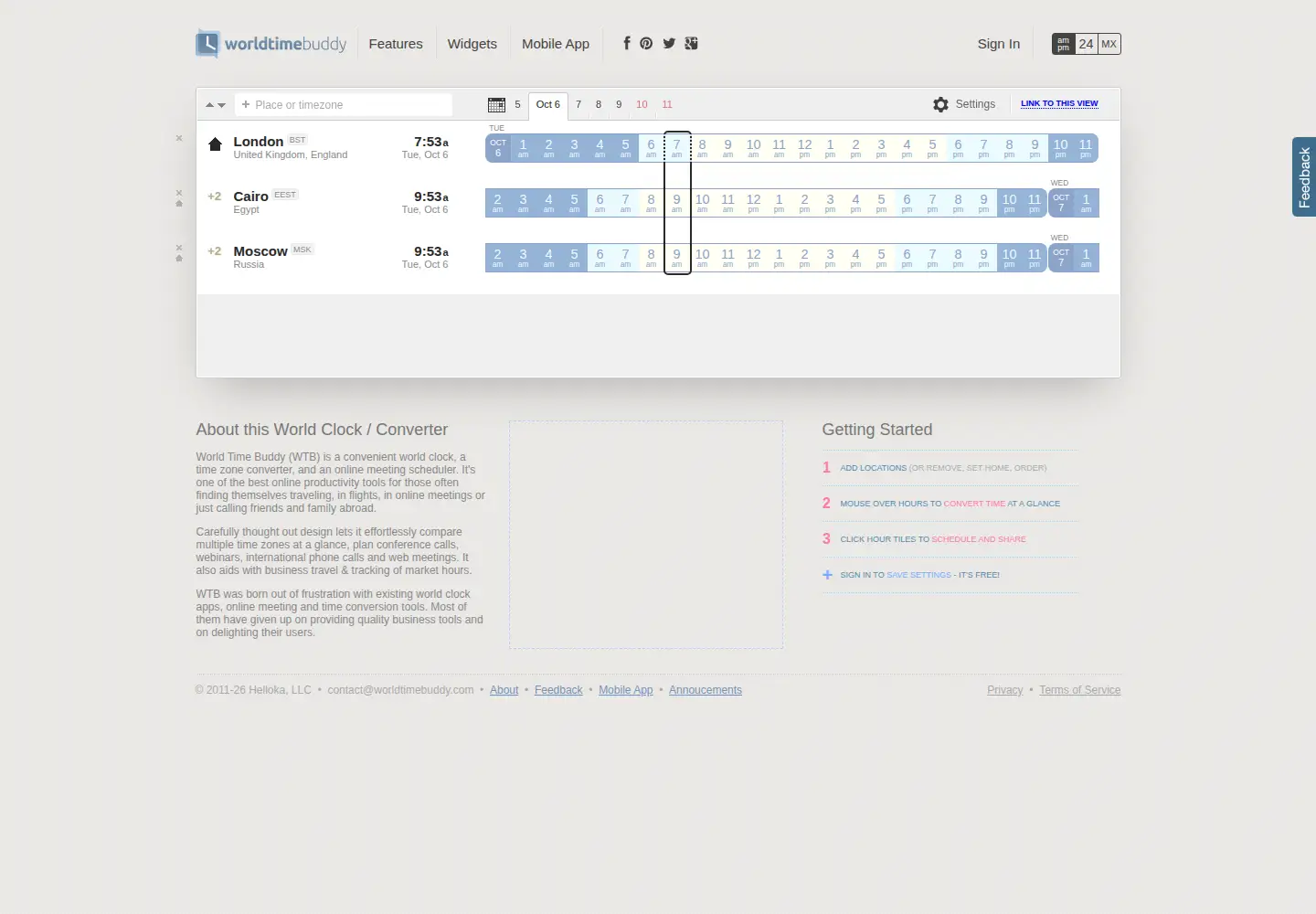 Screenshot of timebuddy.com