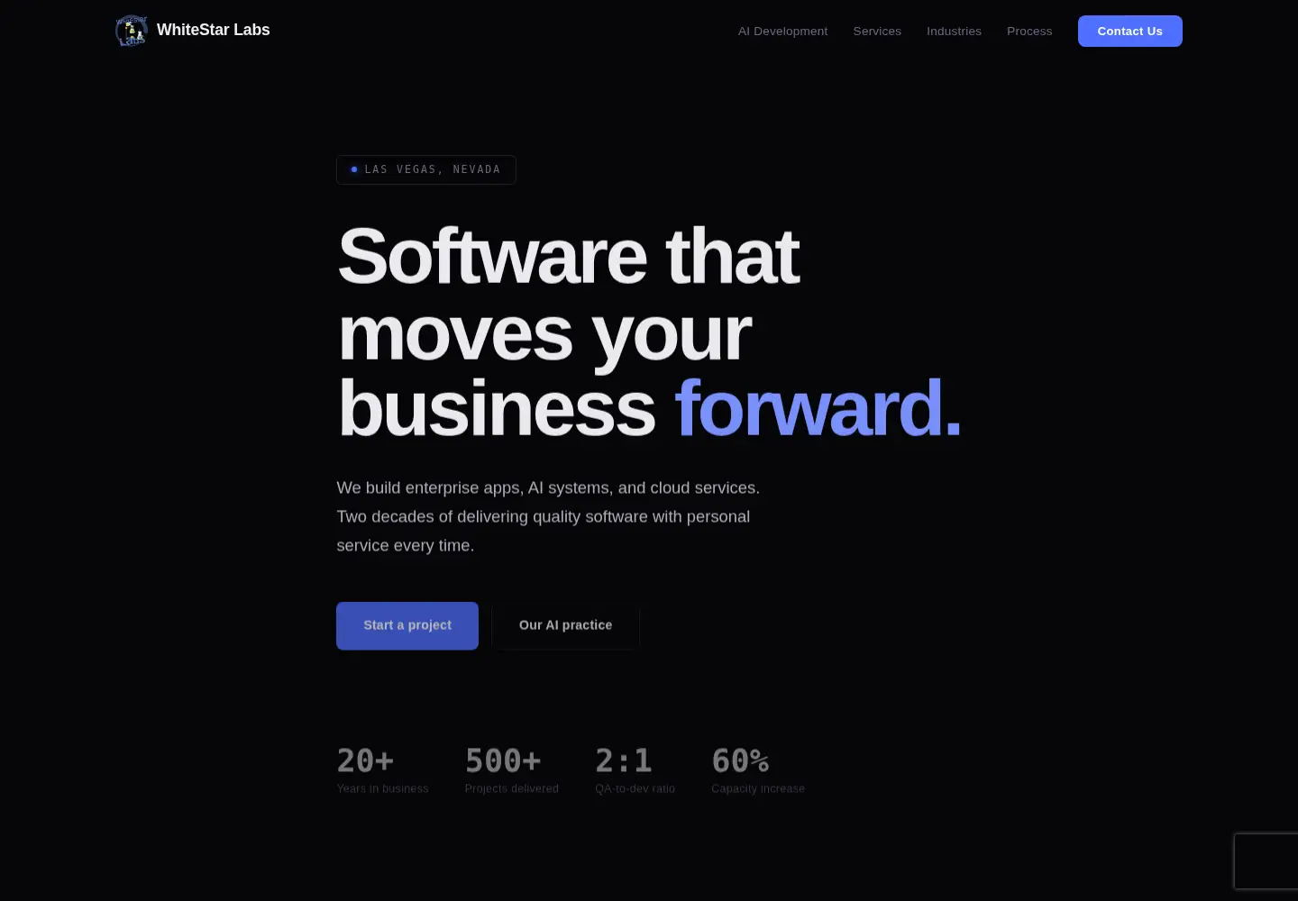 Screenshot of whitestarlabs.com
