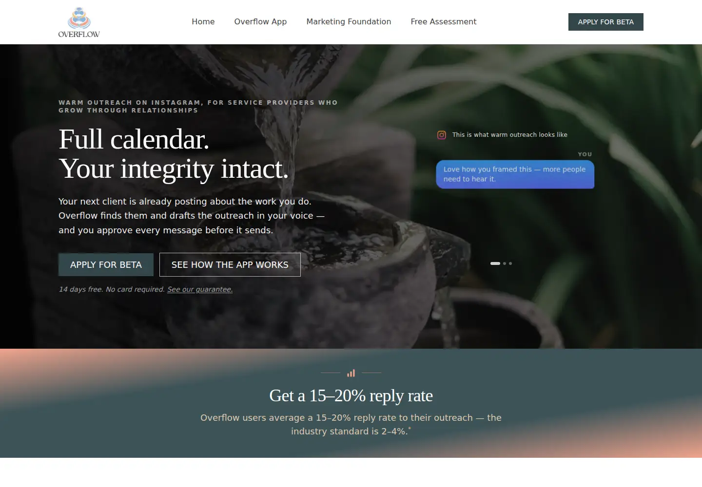 Screenshot of overflowthrive.com
