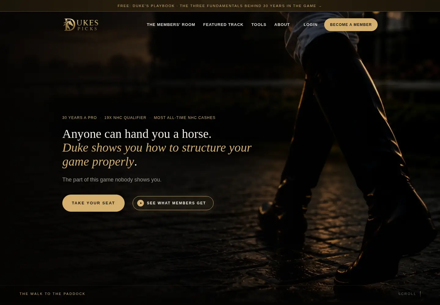 Screenshot of dukespicks.com