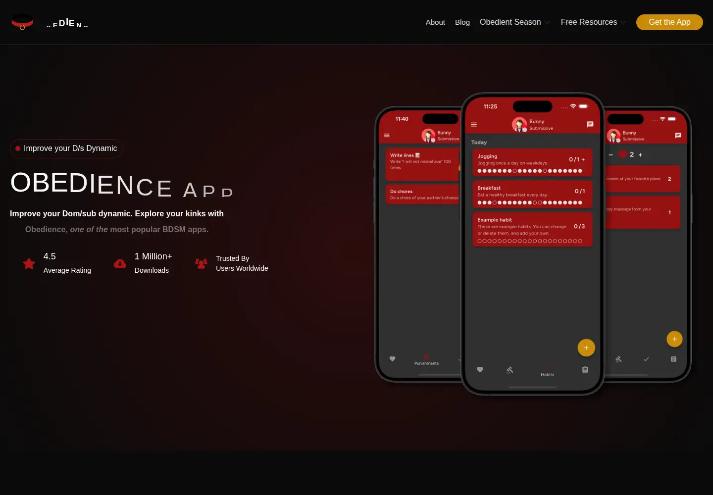 Screenshot of obedienceapp.com