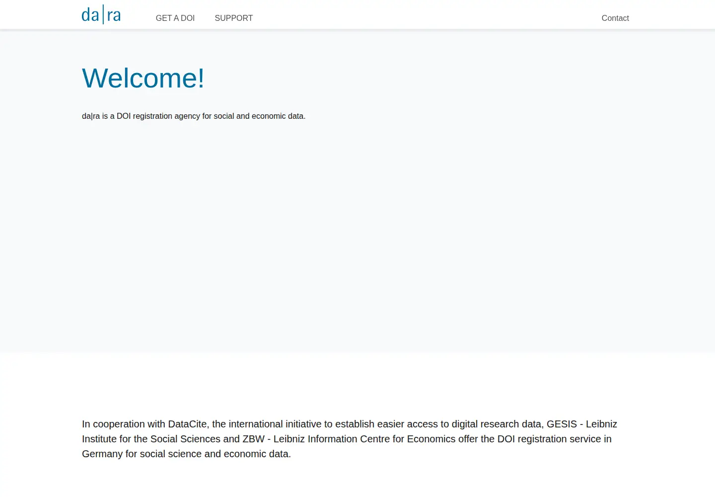 Screenshot of da-ra.de