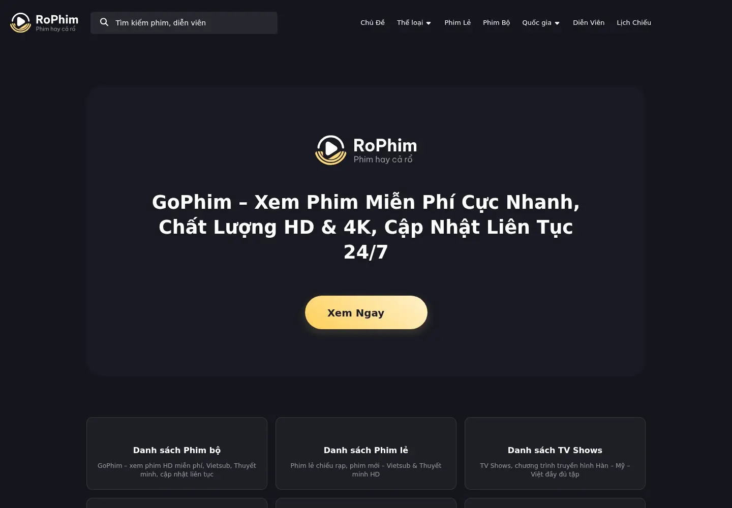 Screenshot of lichphimmoi.com