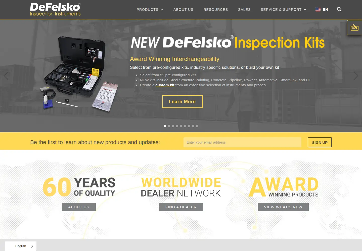 Screenshot of defelsko.com
