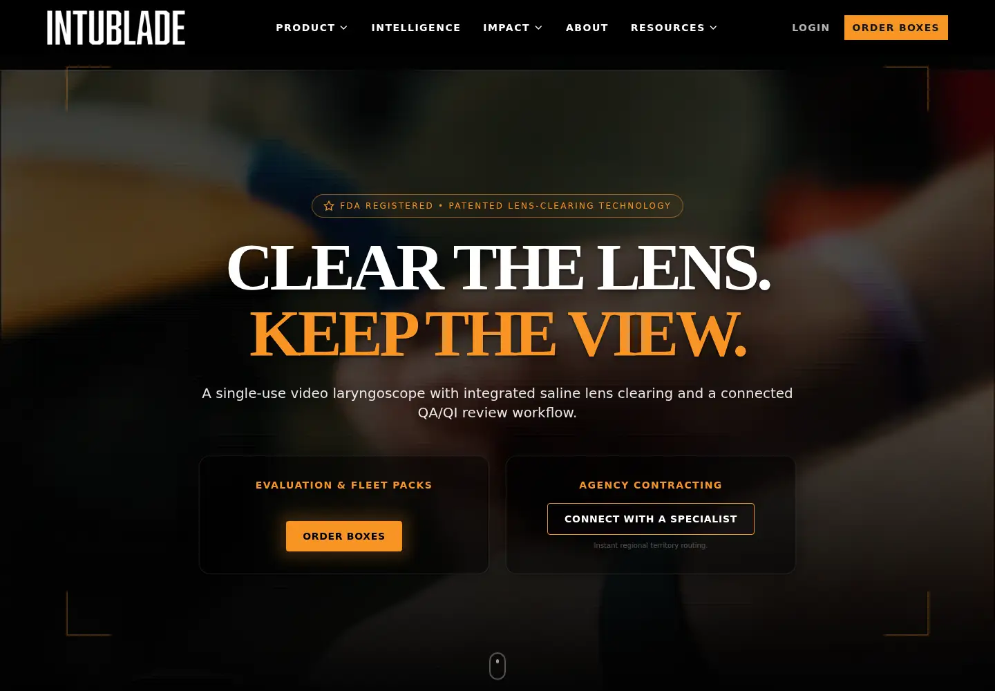 Screenshot of intublade.com