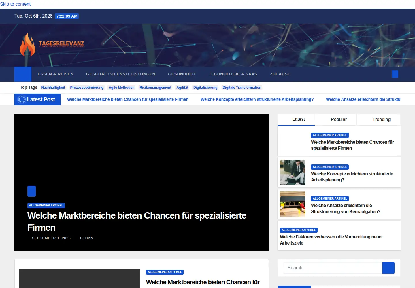 Captured homepage of chronikecho.de in the current scan
