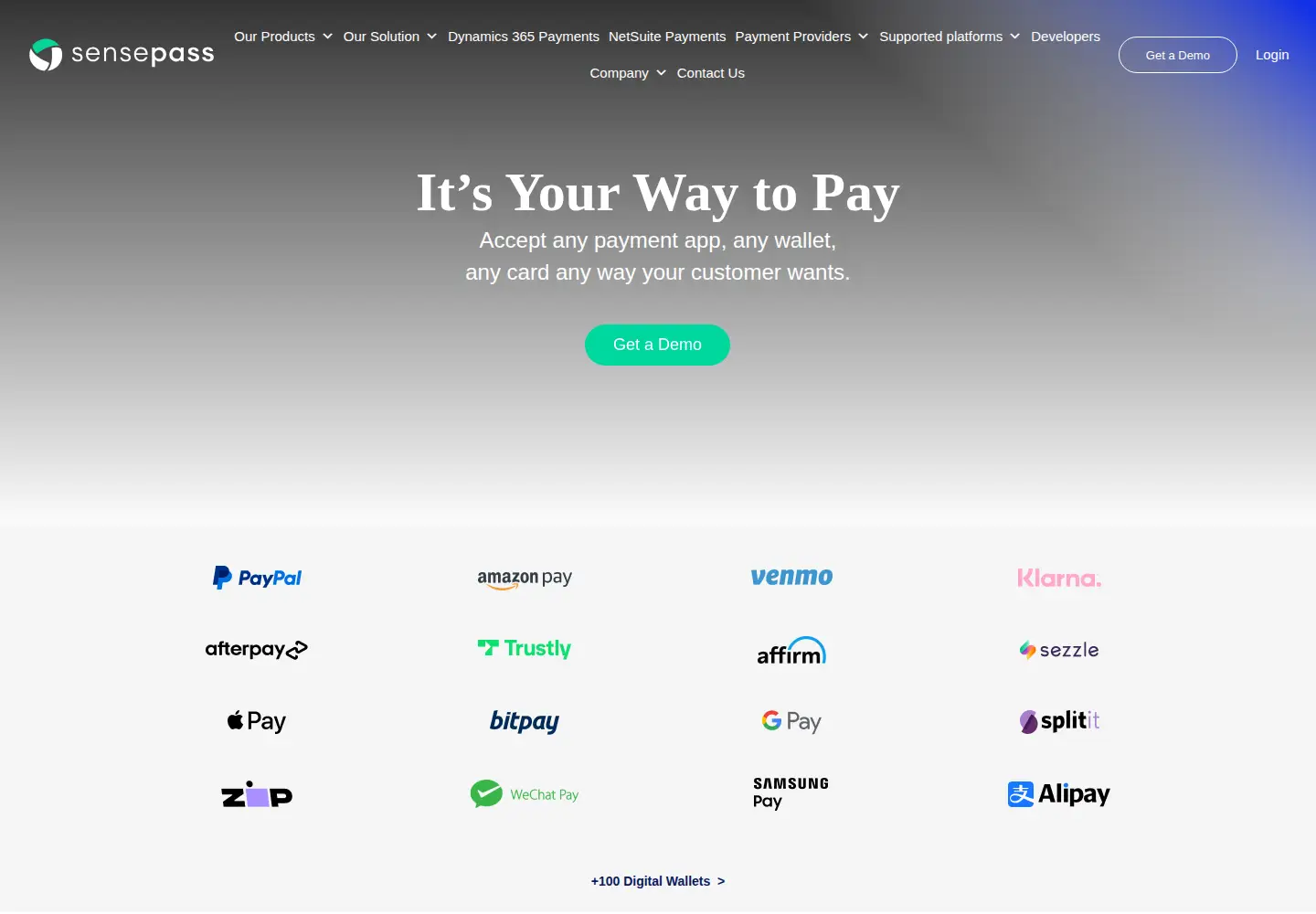 Screenshot of sensepass.com