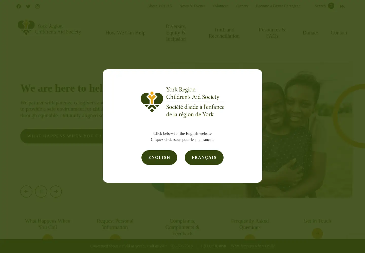 Captured homepage of yorkcas.org in the current scan