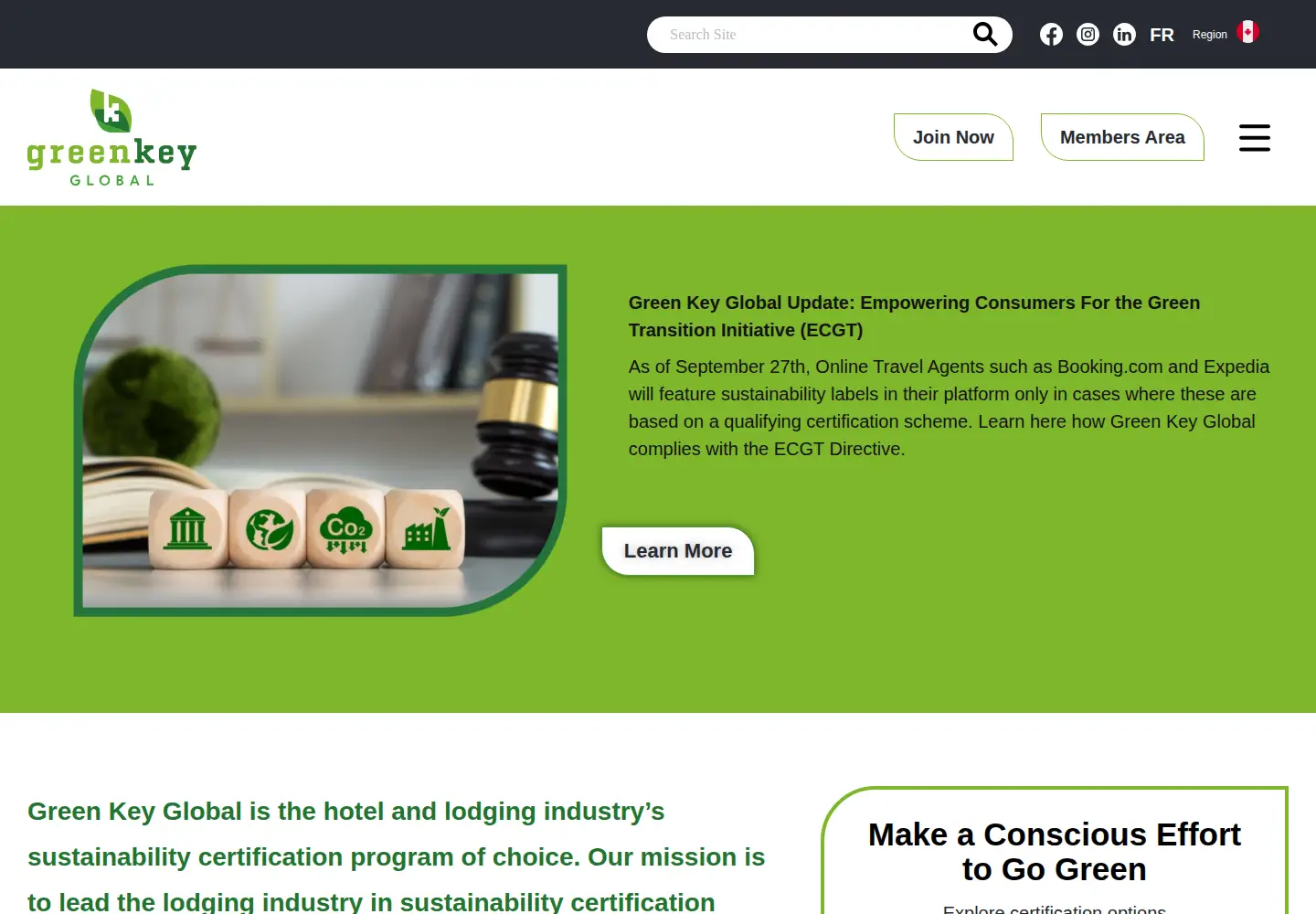 Screenshot of greenkeyglobal.com
