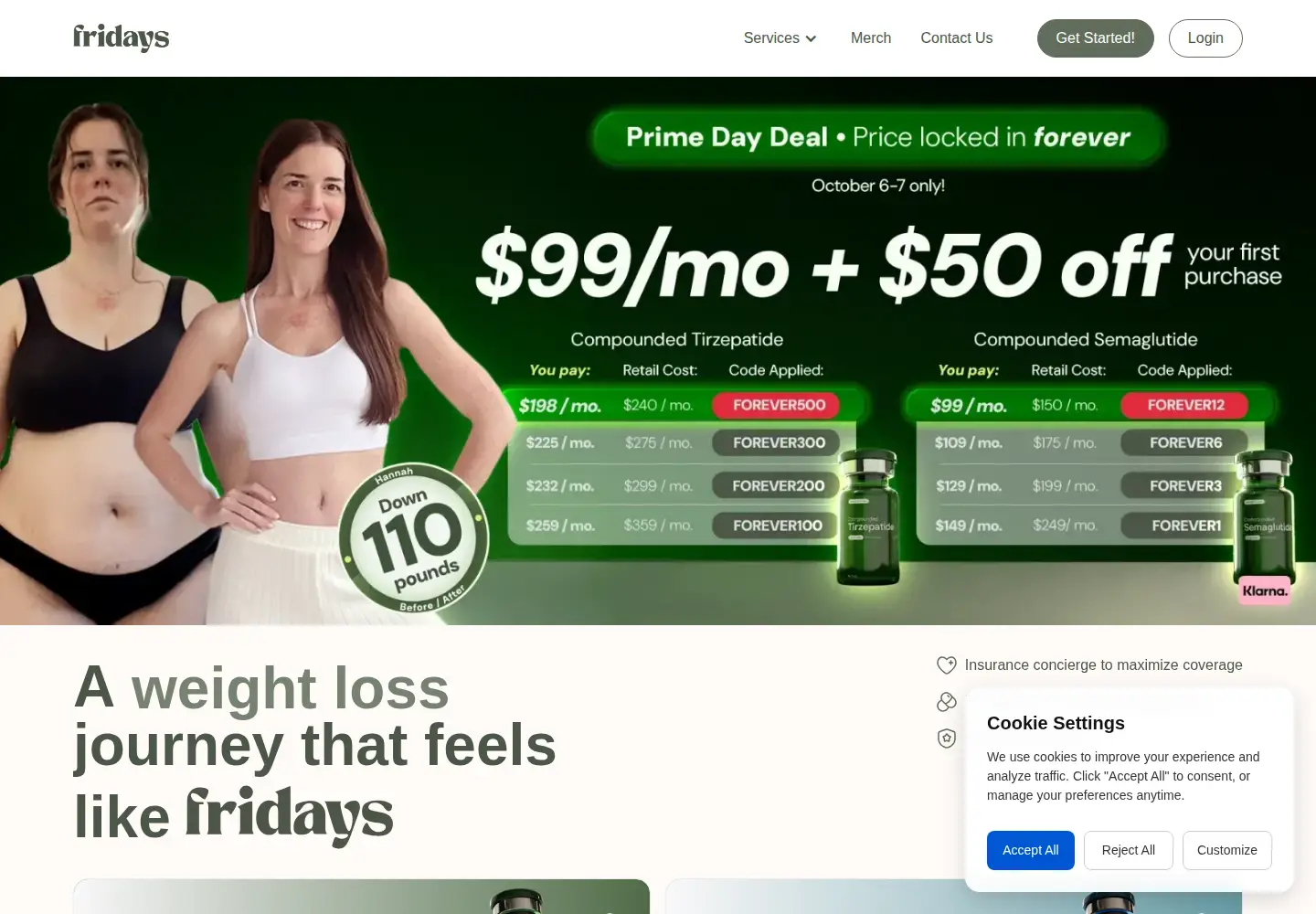 Captured homepage of joinfridays.com in the current scan