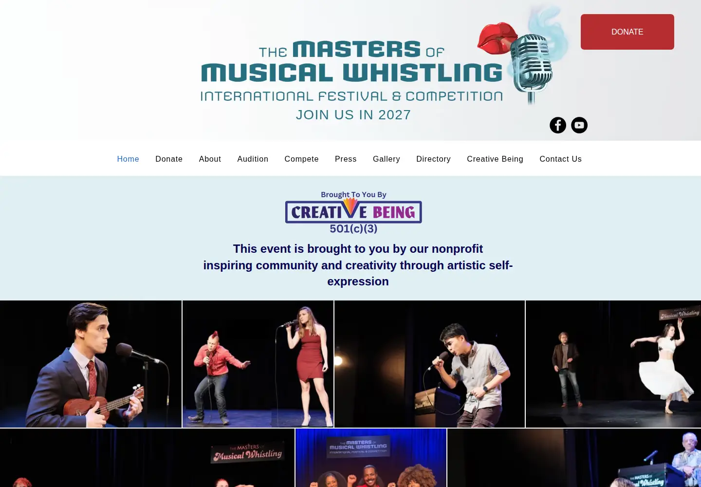 Screenshot of mastersofwhistling.com