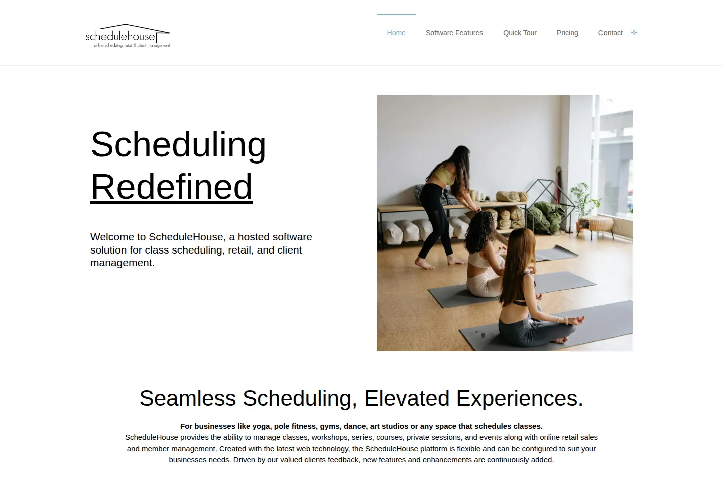 Screenshot of schedulehouse.com