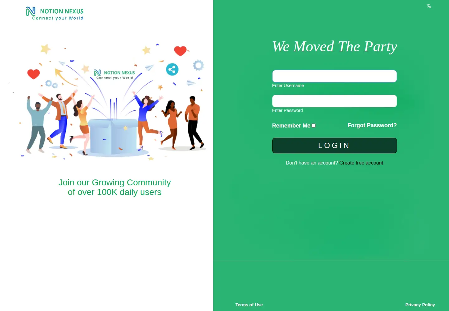 Screenshot of notionnexus.com