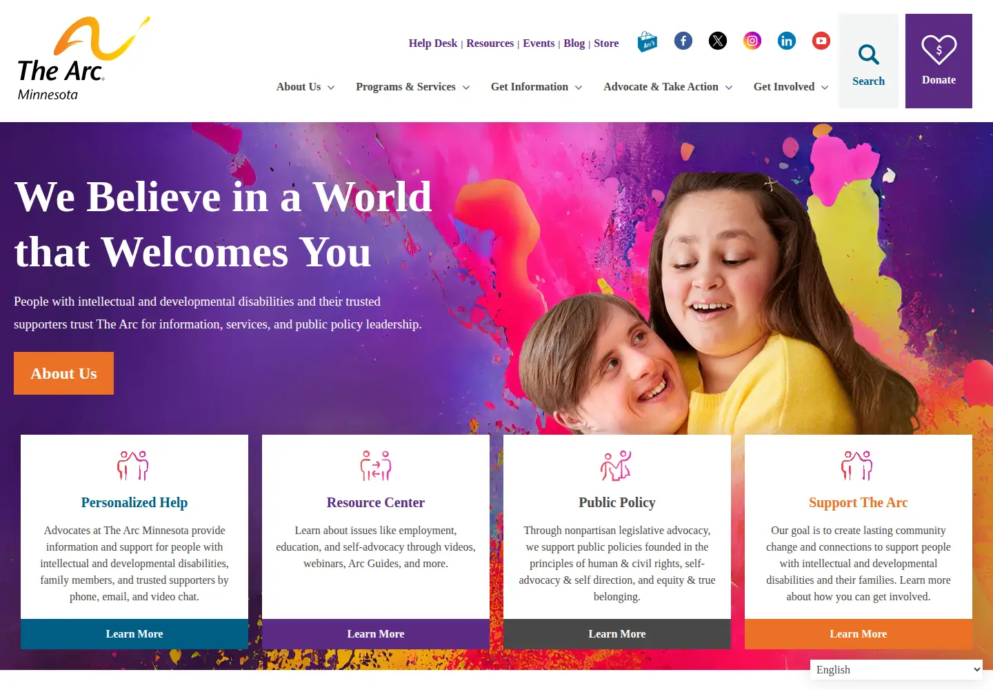 Screenshot of arcminnesota.org
