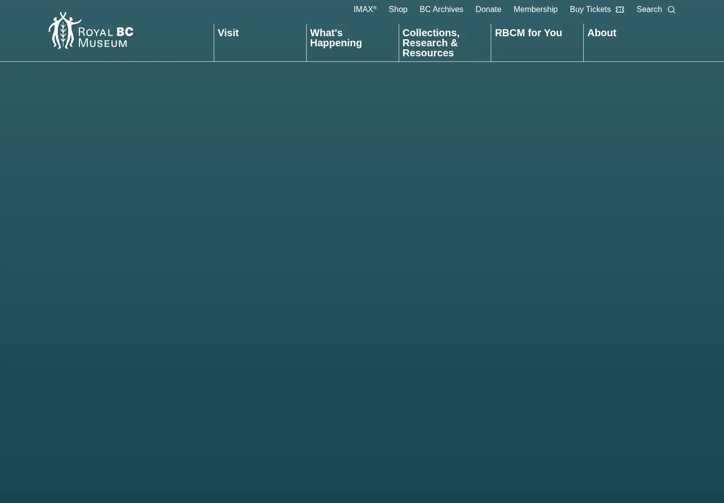 Screenshot of rbcm.ca