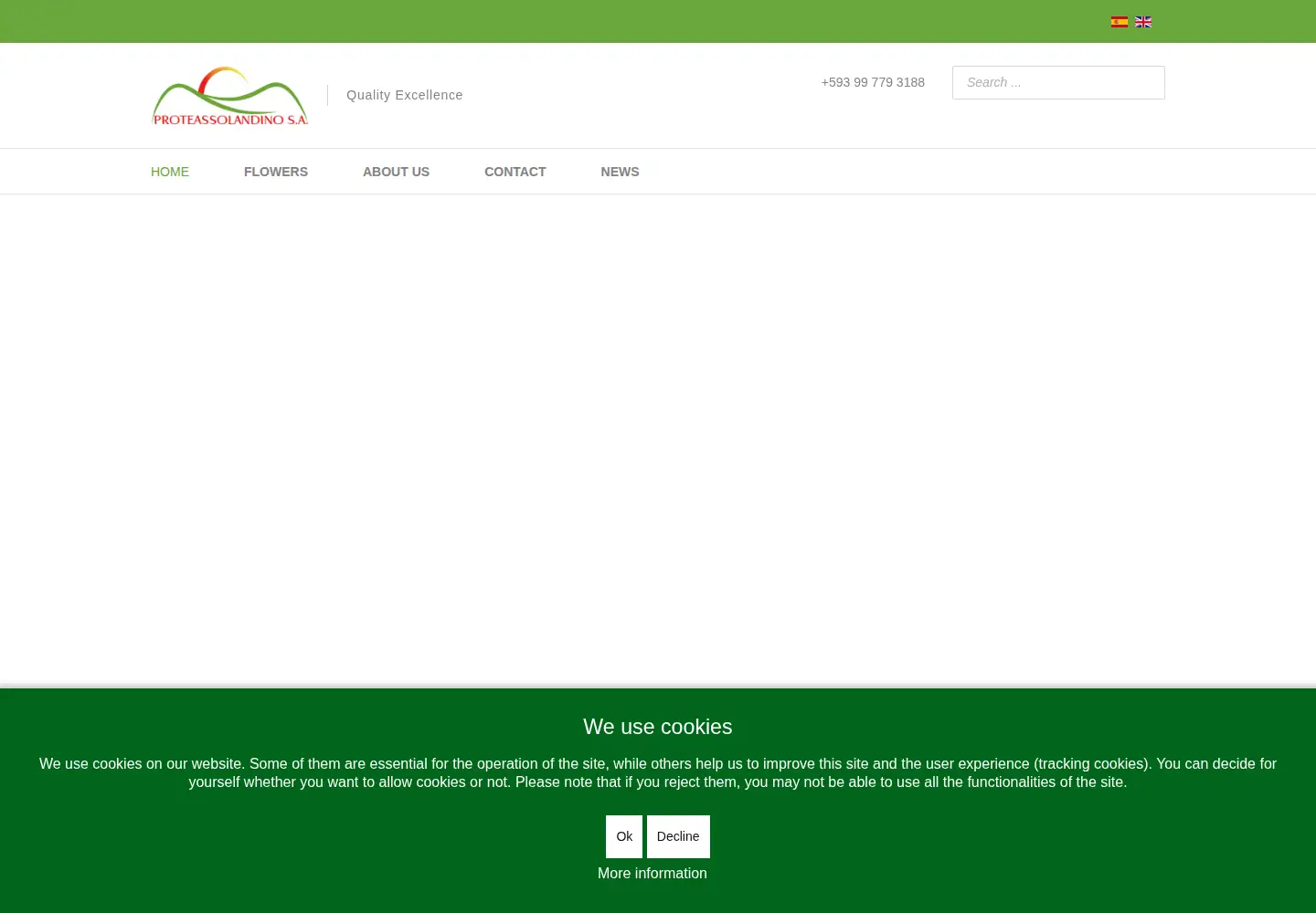 Screenshot of proteassolandino.ec