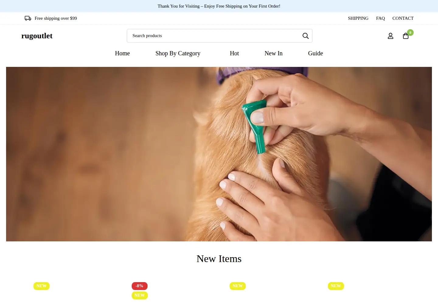 Screenshot of rugoutlet.org