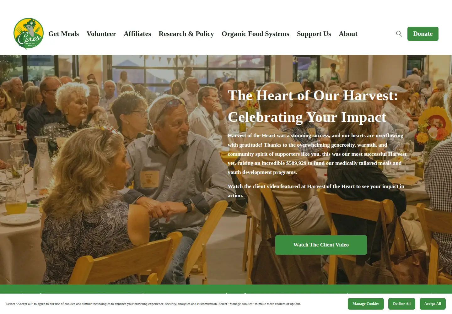 Screenshot of ceresproject.org