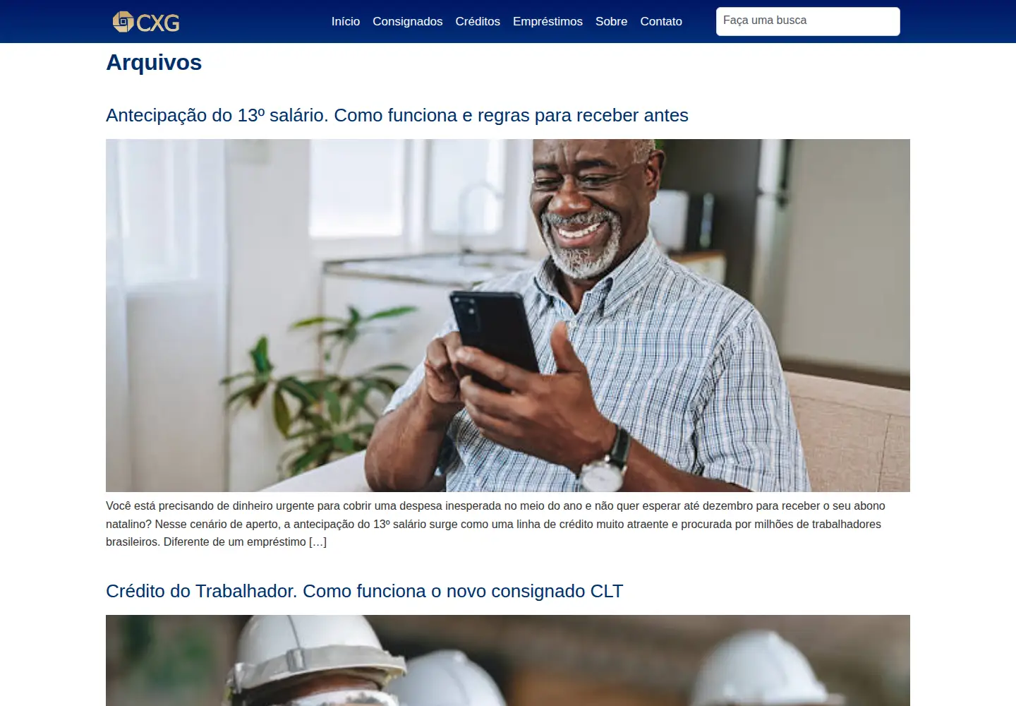 Screenshot of cxg.com.br