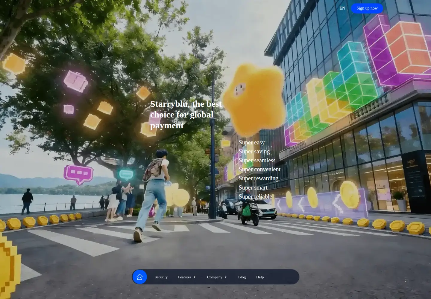 Captured homepage of starryblu.com in the current scan