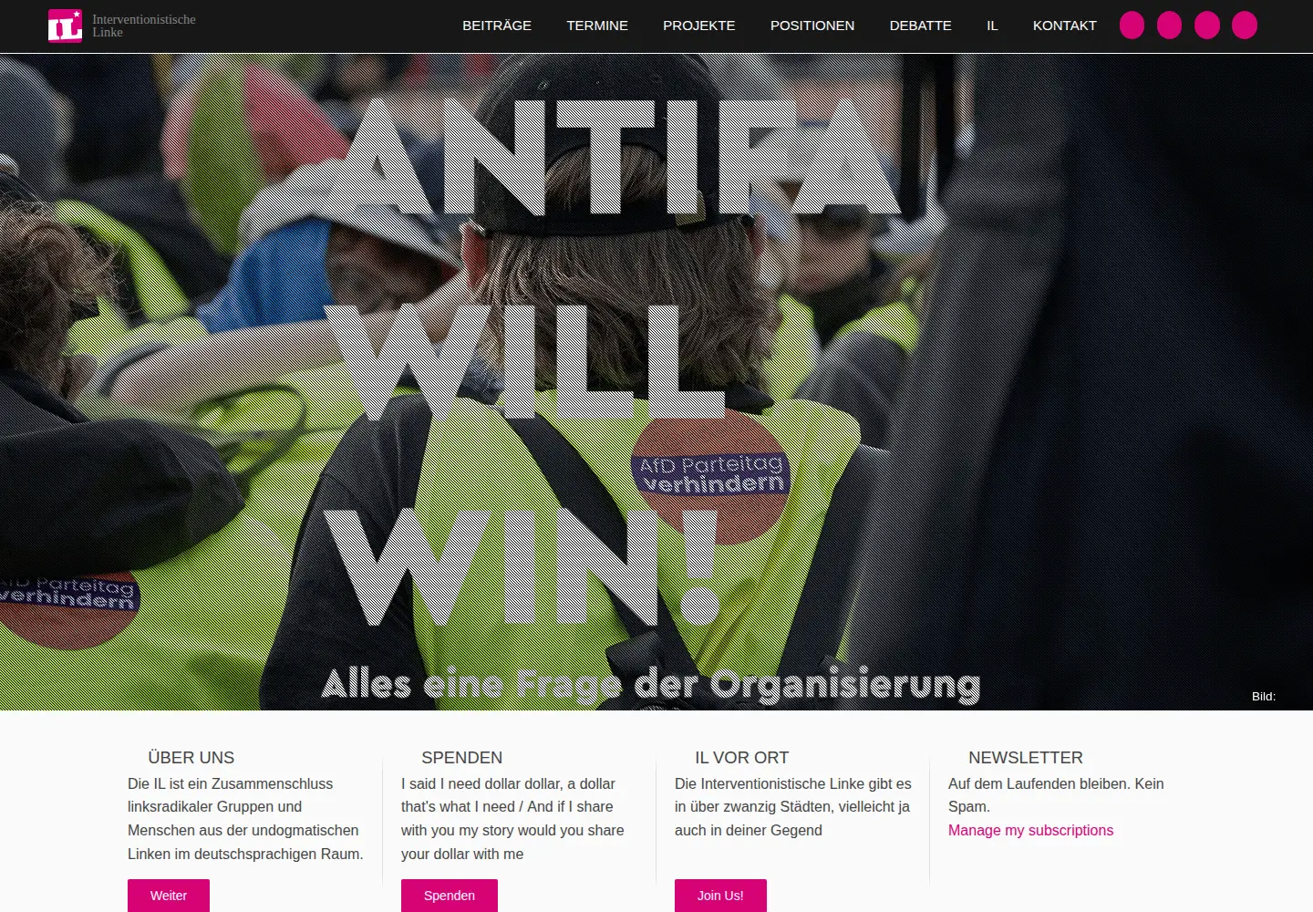 Screenshot of interventionistische-linke.org