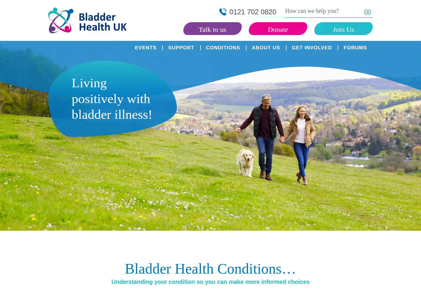 Screenshot of bladderhealthuk.org