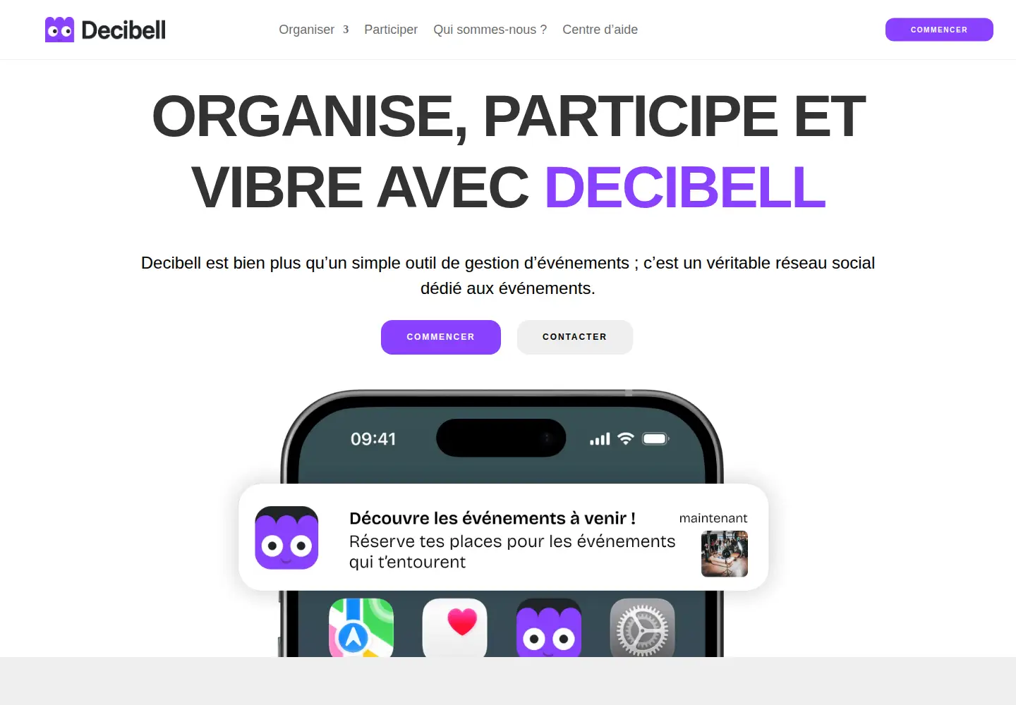 Captured homepage of decibell.org in the current scan