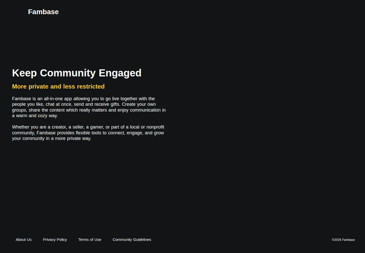 Screenshot of joinfambase.com